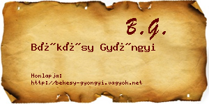 Békésy Gyöngyi névjegykártya