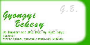 gyongyi bekesy business card